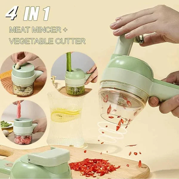 4 In 1 Handheld Electric Vegetable Cutter.