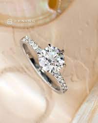 Stone Round Ring Set Fashion White Gold Filled Jewelry Promise Engagement Rings For Women